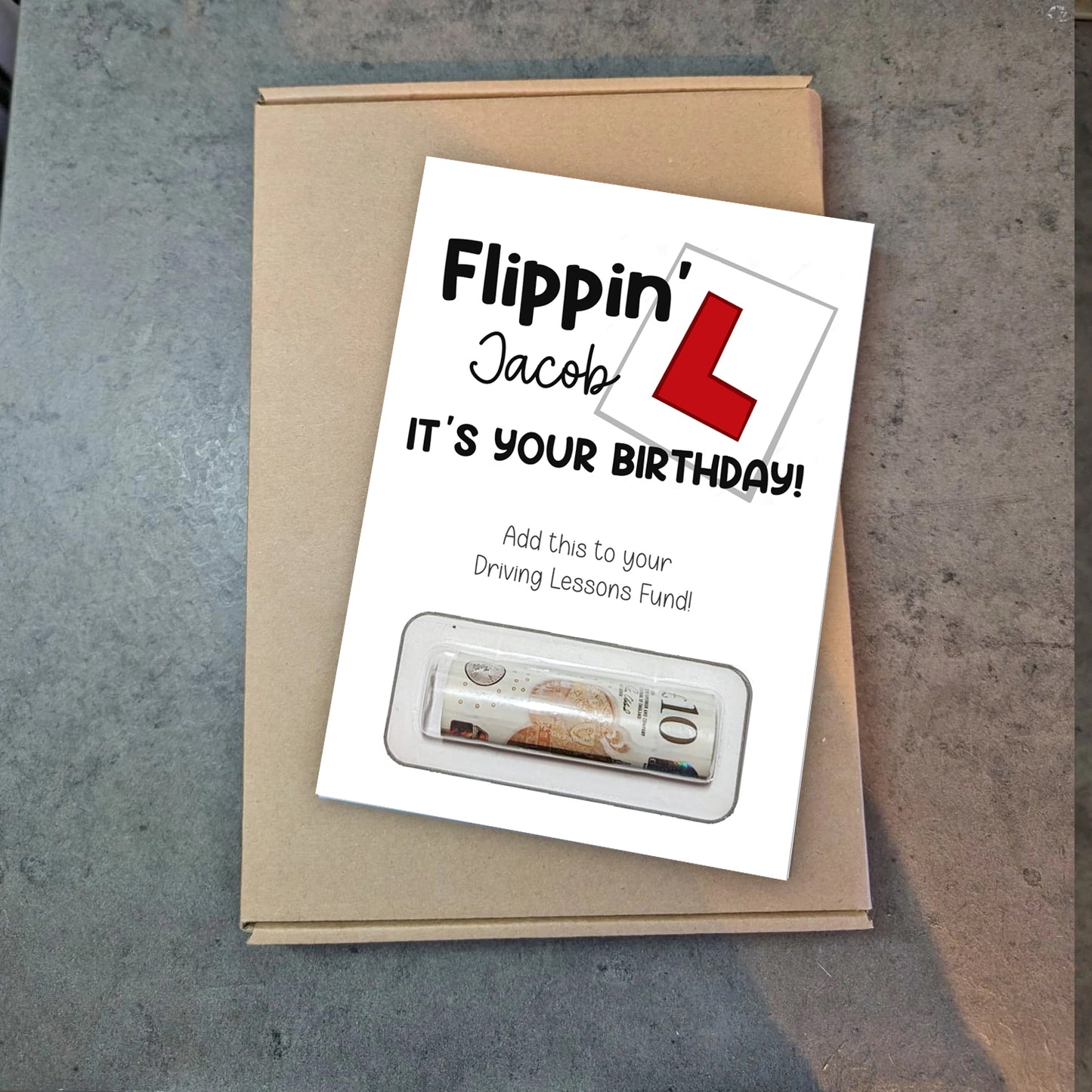 Birthday Gift Money Wallet Driving lessons fund 17th 18th 21st
