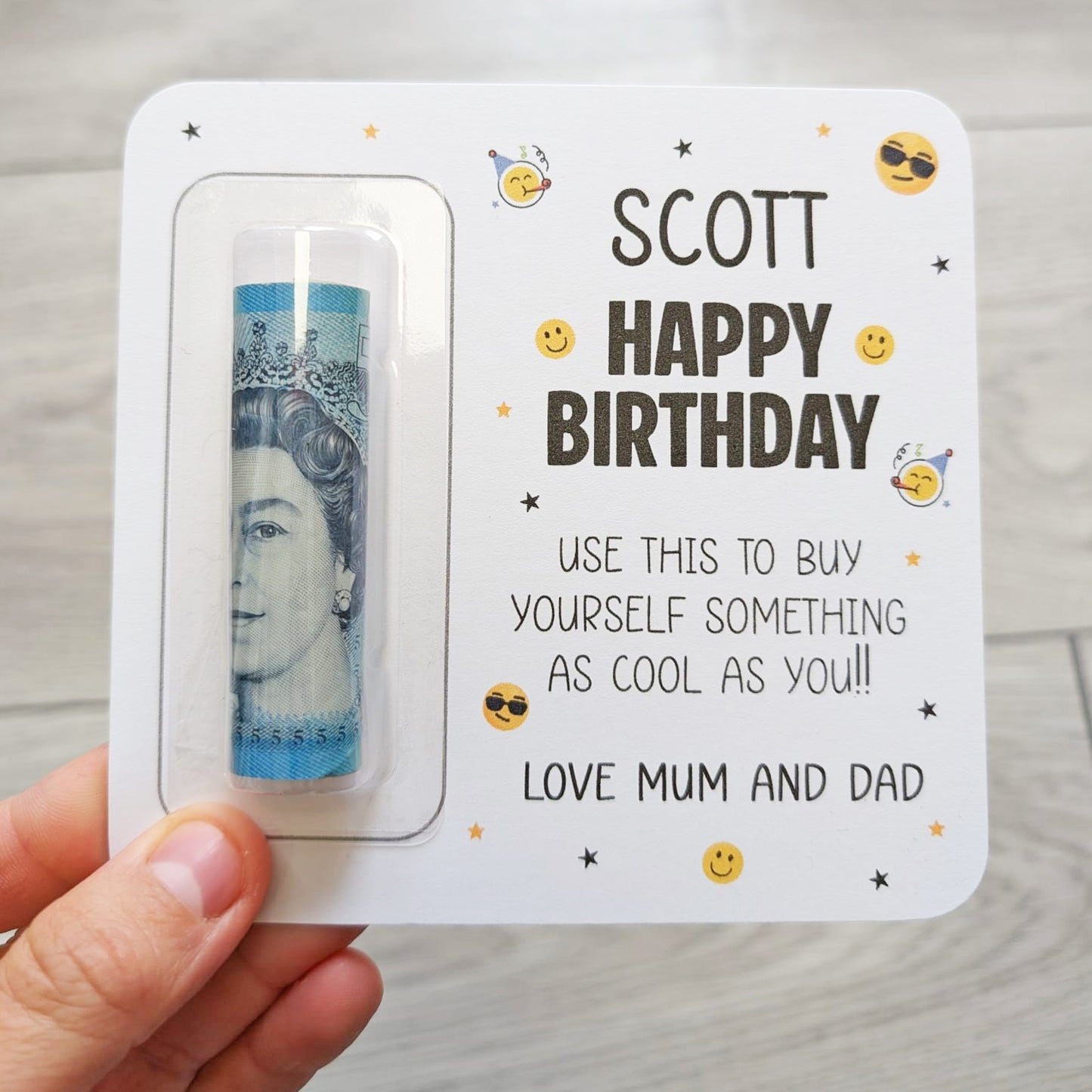 Personalised Birthday Money Holder Gift | Wallet for Kids, Boys, Son | Unique Gift