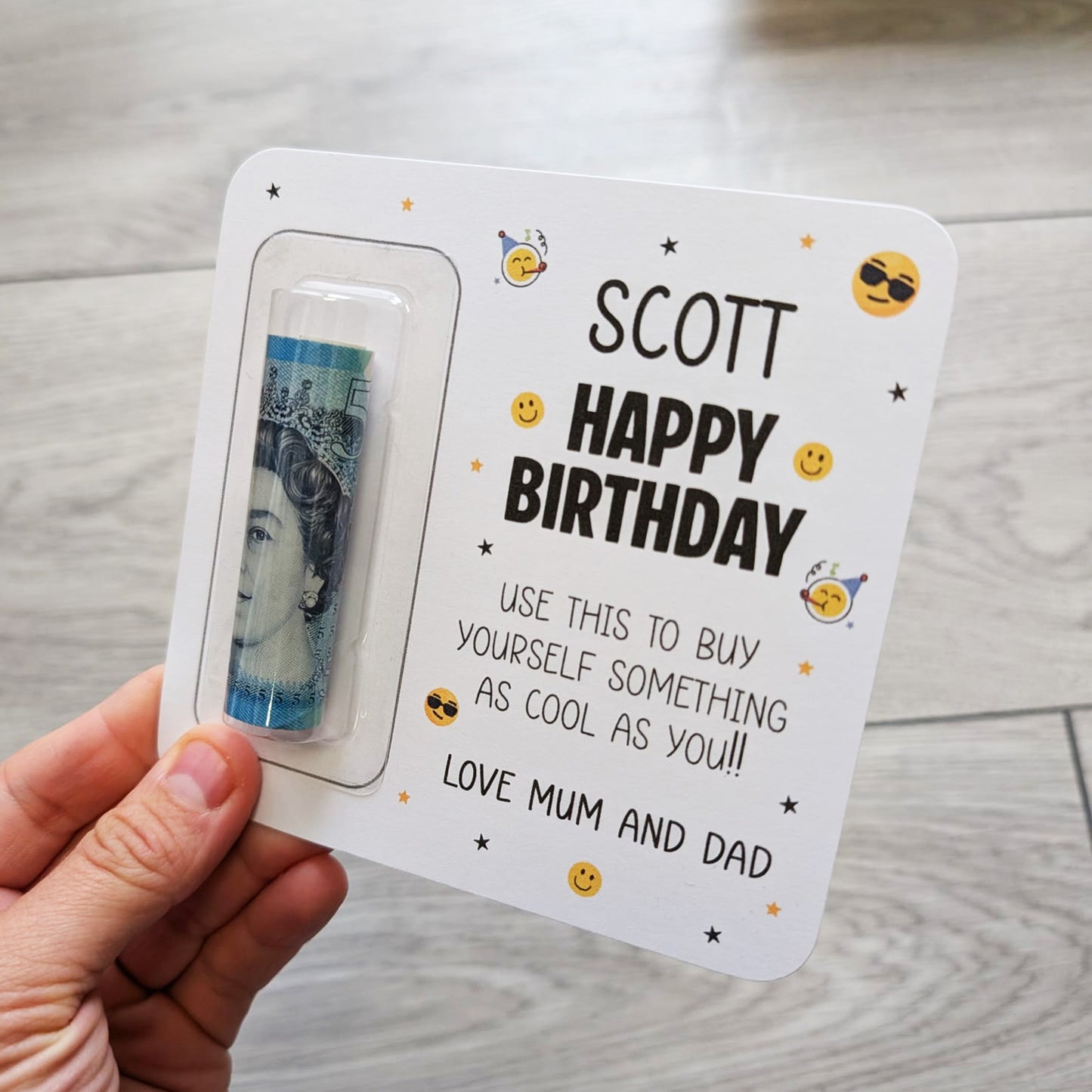 Personalised Birthday Money Holder Gift | Wallet for Kids, Boys, Son | Unique Gift