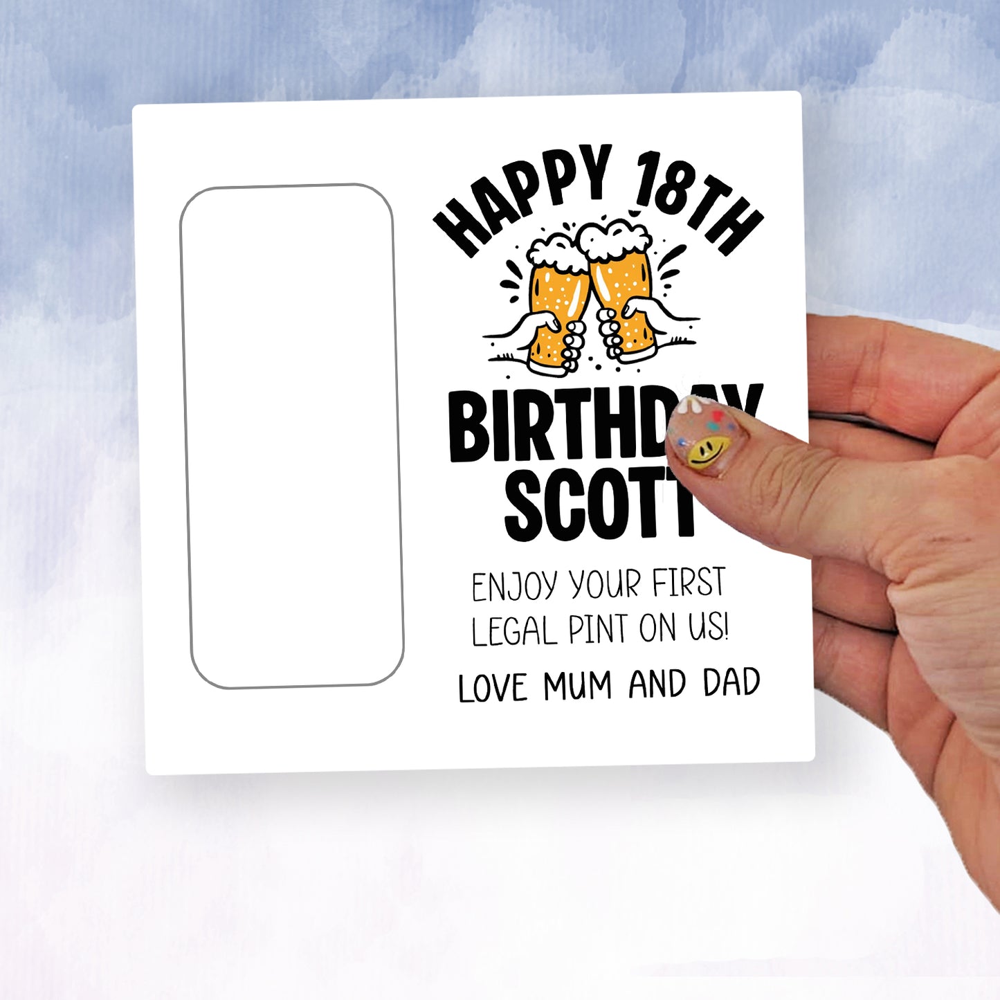 Personalised 18th Birthday Money Wallet Card | Fun Gift for Men | Beer Surprise