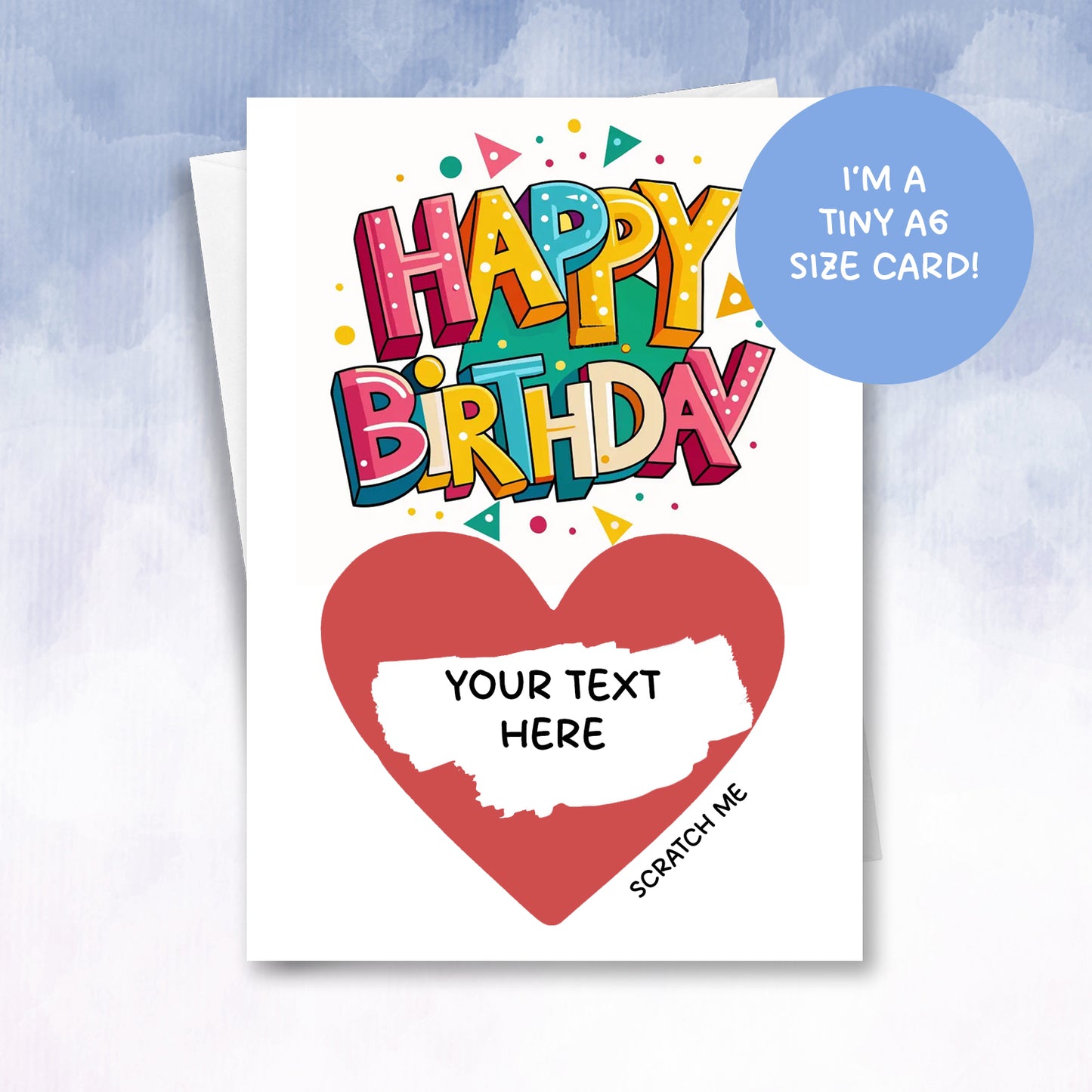 Mini Scratch off small surprise Birthday Card