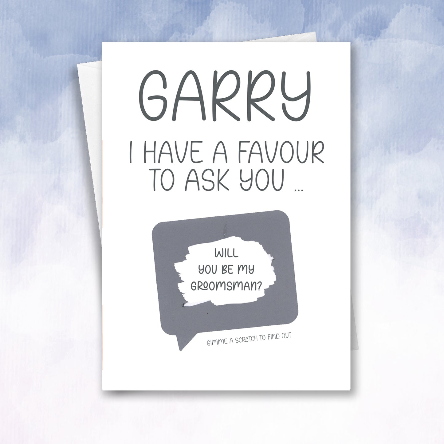 Be my Best Man Proposal Personalised Scratch Card Ask you a favour - 2f75e5-2