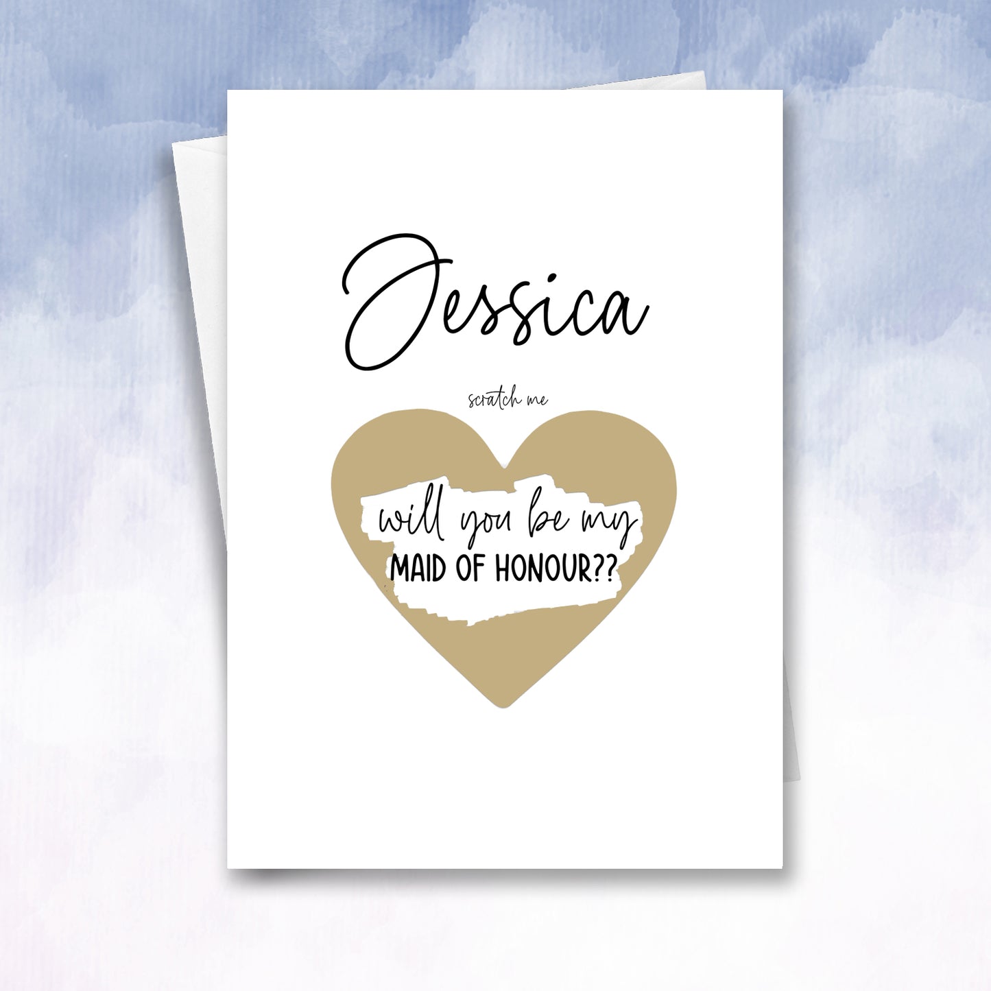 Be my Bridesmaid or Maid of Honour Scratch Off card - 2f75e5-2