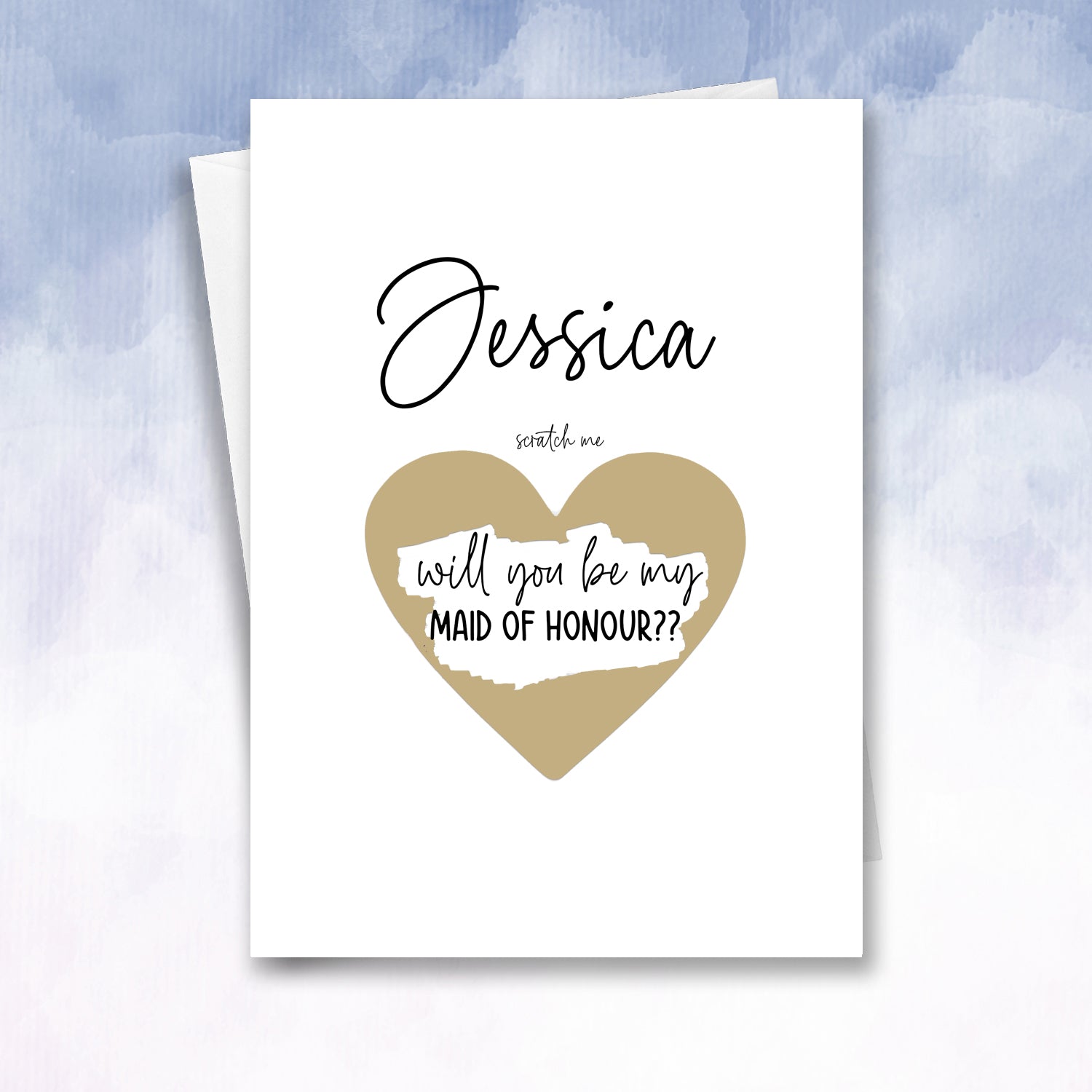 Be my Bridesmaid or Maid of Honour Scratch Off card - 2f75e5-2