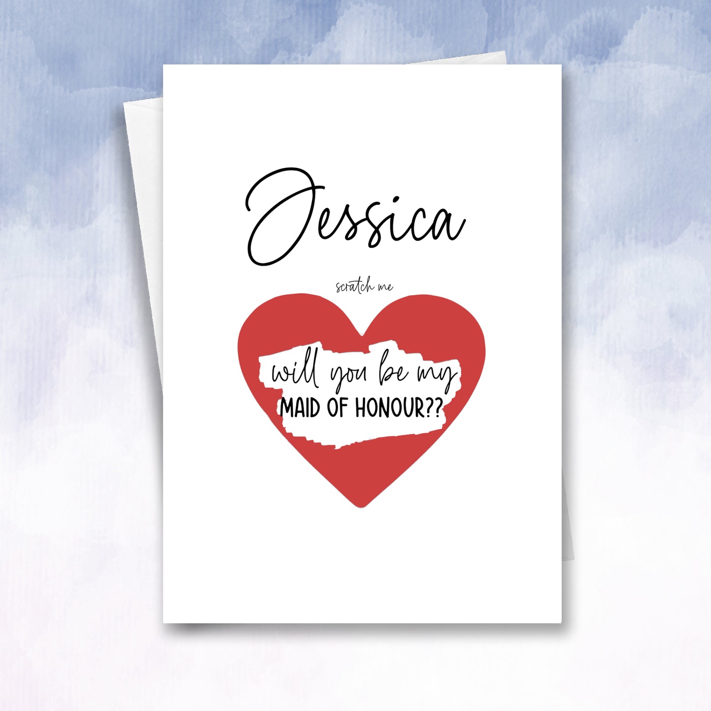 Be my Bridesmaid or Maid of Honour Scratch Off card - 2f75e5-2