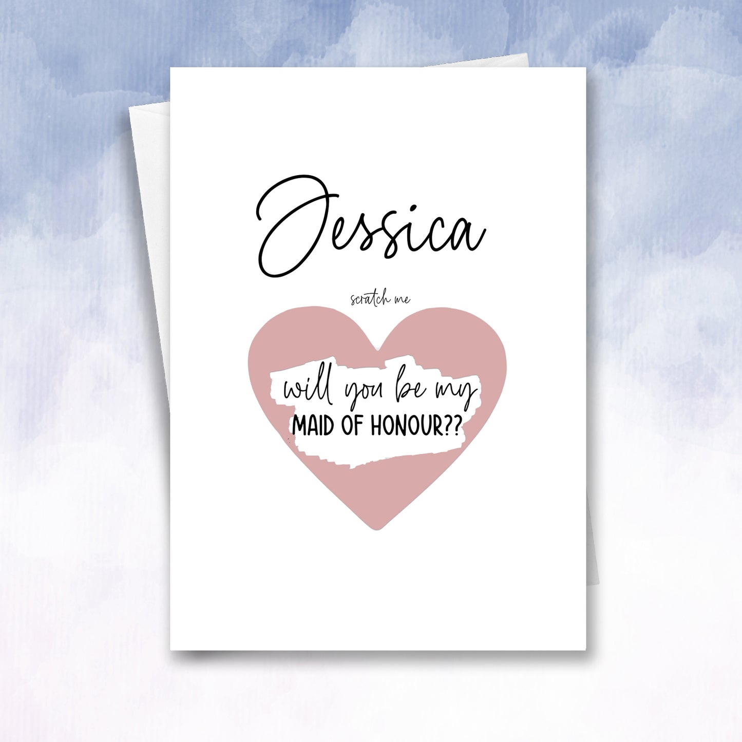 Be my Bridesmaid or Maid of Honour Scratch Off card - 2f75e5-2