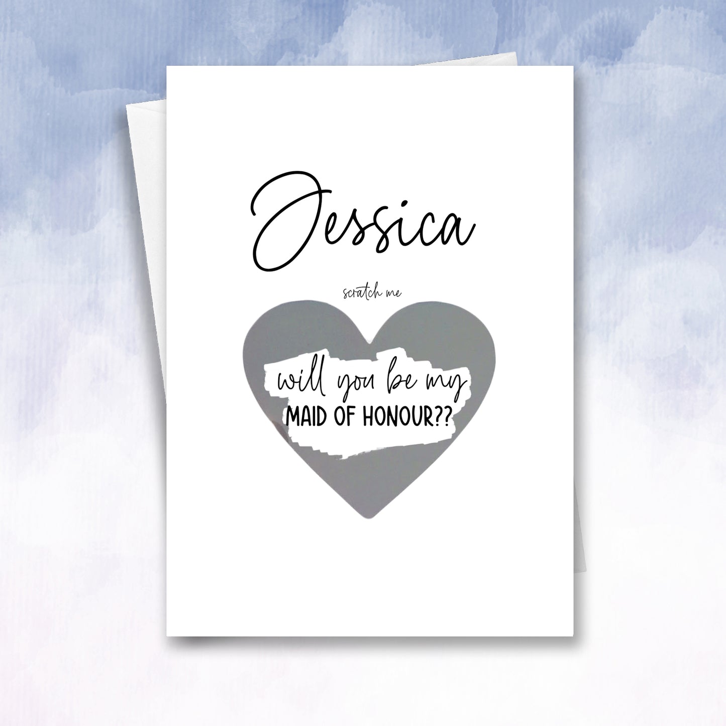 Be my Bridesmaid or Maid of Honour Scratch Off card - 2f75e5-2