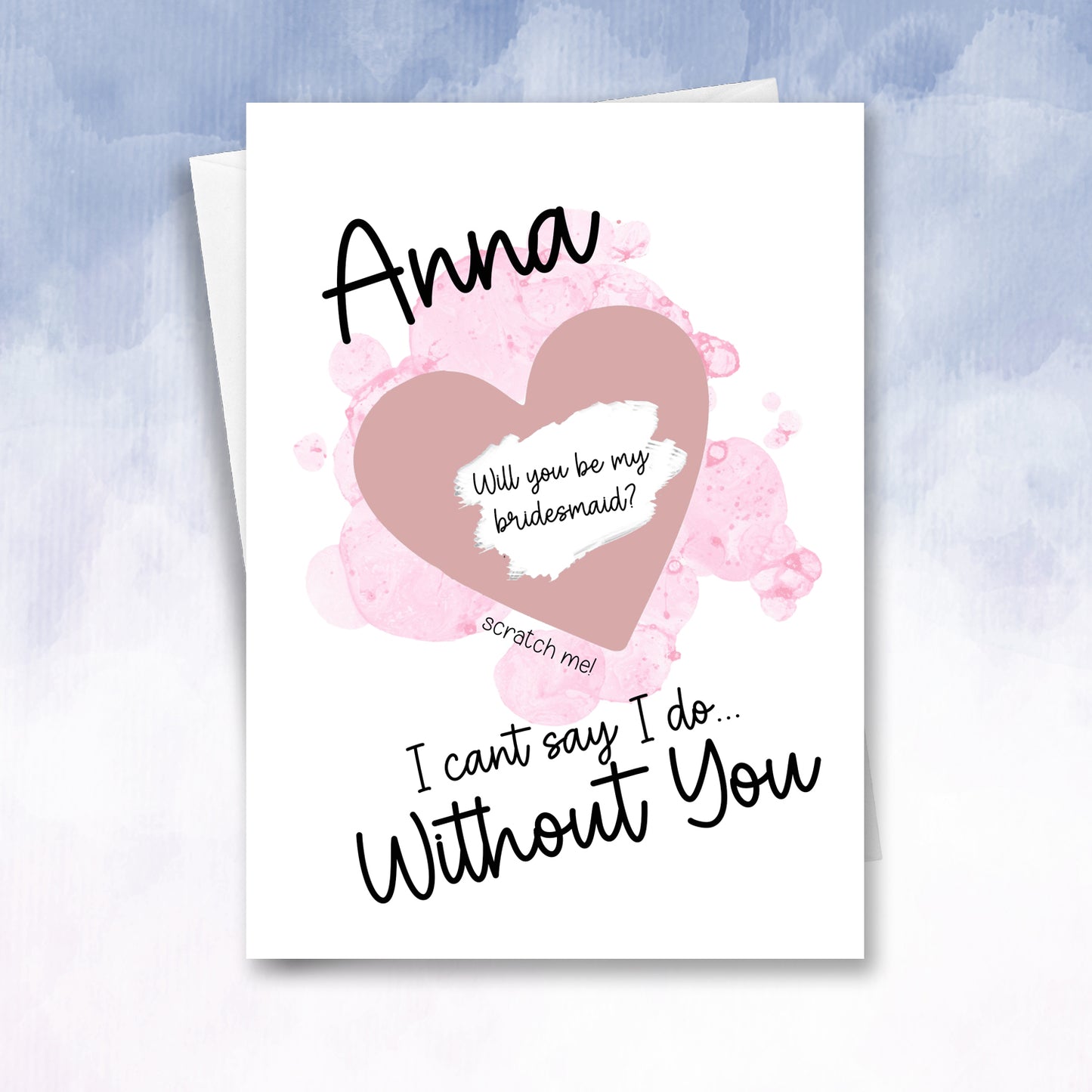 Be my Maid of honour or Bridesmaid Proposal Personalised Scratch Card - 2f75e5-2
