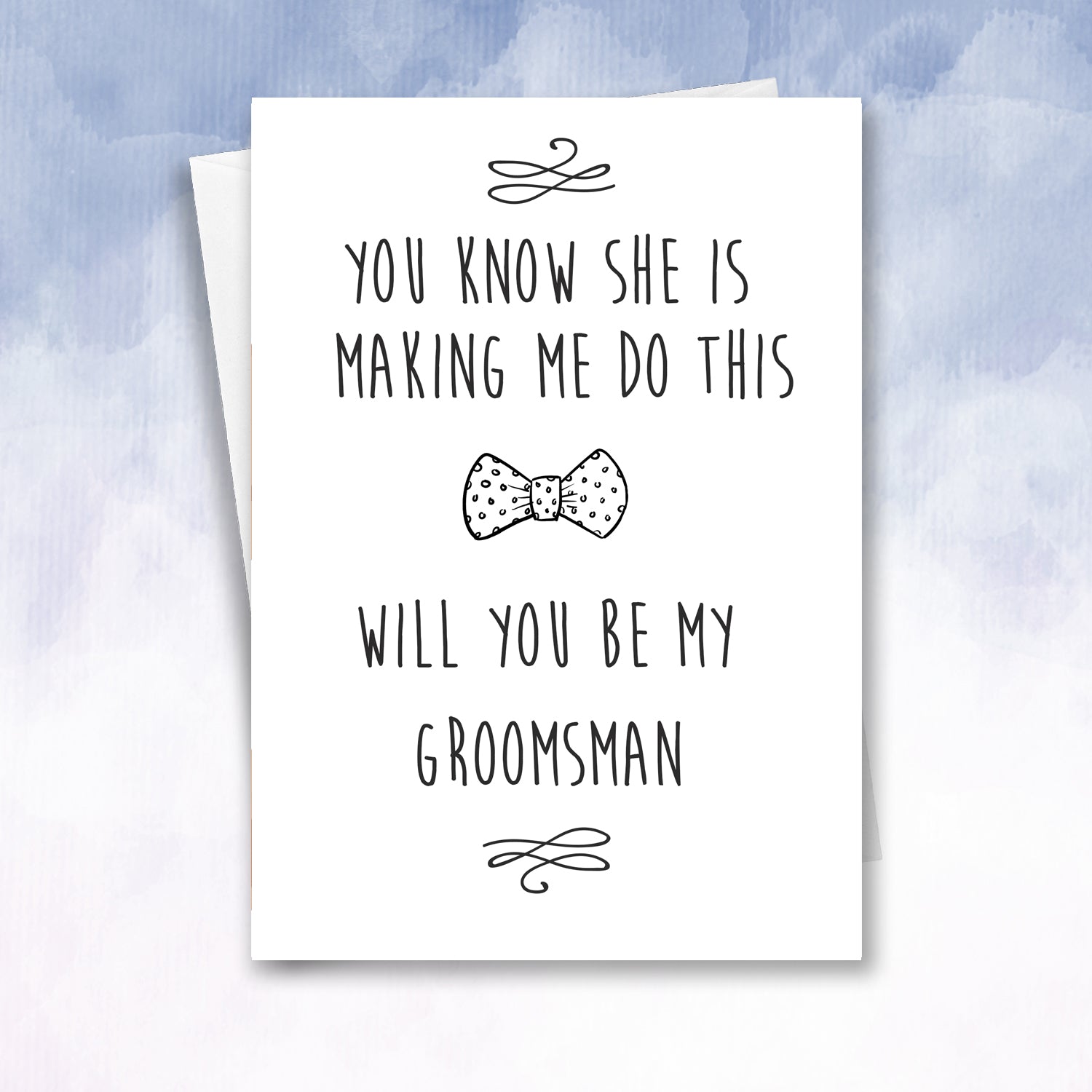 Best man or Groomsman proposal wedding card - Choose Bow tie - 2f75e5-2