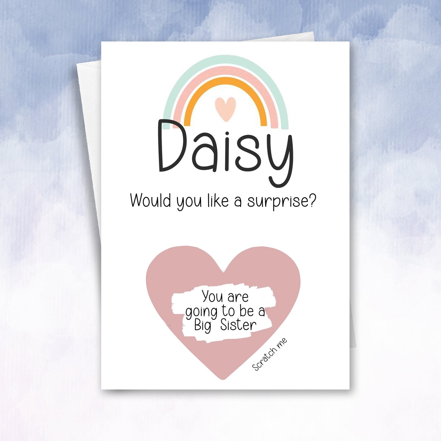 Big Sister Reveal Scratch Off Personalised Card - 2f75e5-2