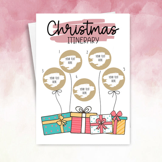 Personalised Christmas Scratch Card  Magical Holiday Reveal Voucher