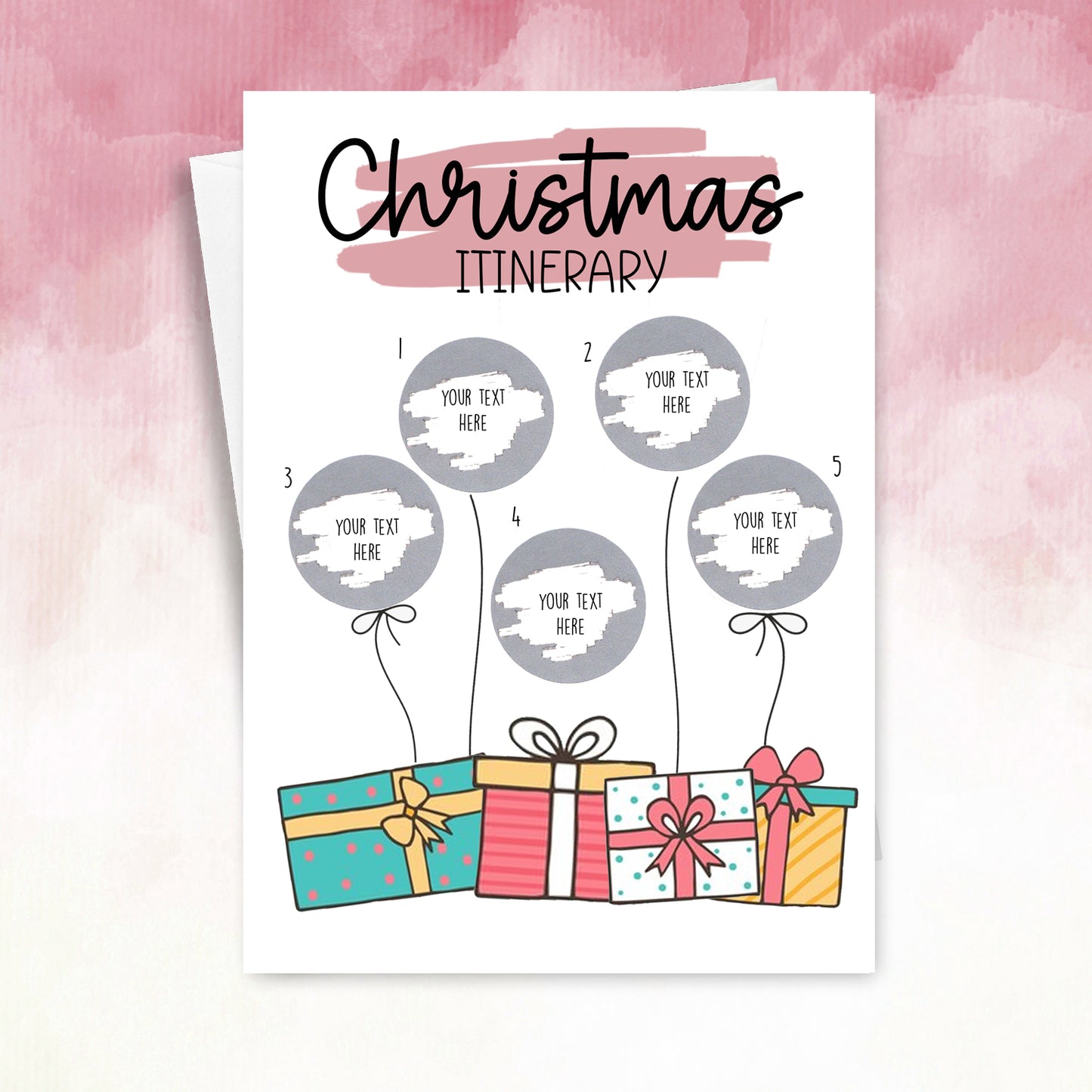 Personalised Christmas Scratch Card  Magical Holiday Reveal Voucher