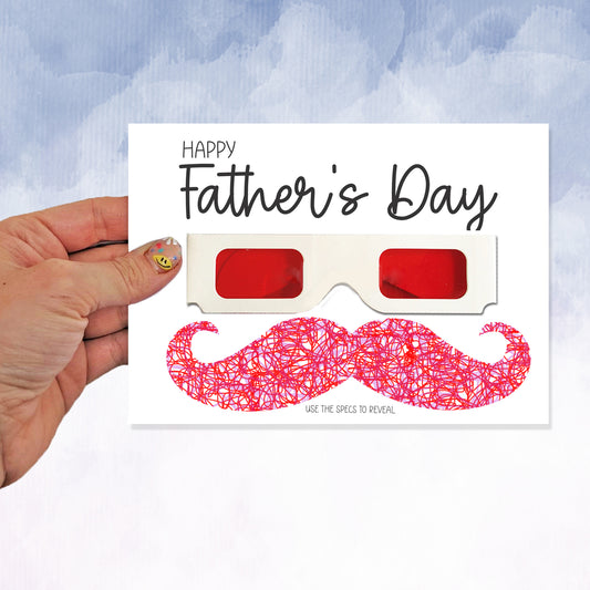 Surprise Father's day message reveal glasses card