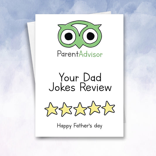 Personalised father's dad joke review card