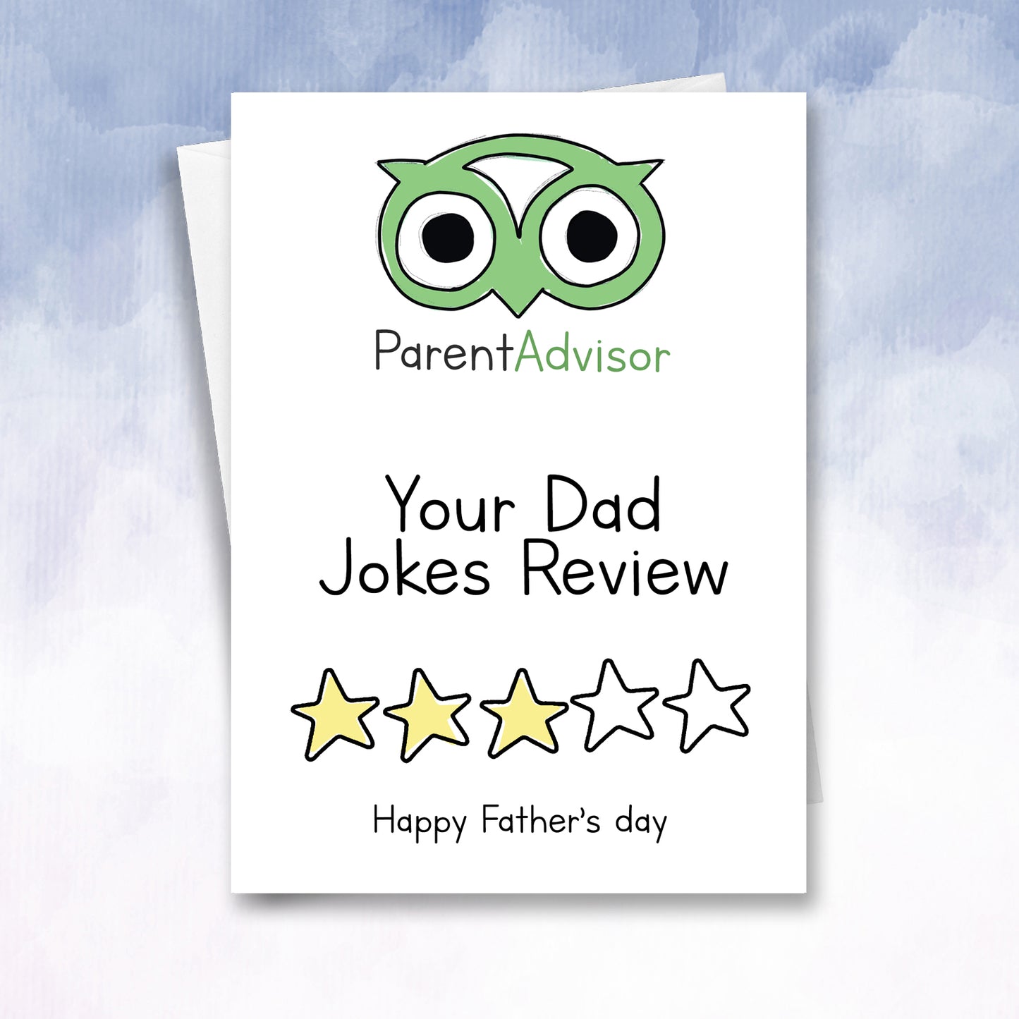 Personalised father's dad joke review card