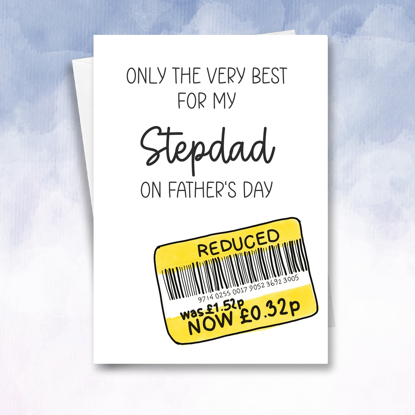 Personalised Funny Yellow Sticker Father's Day Card