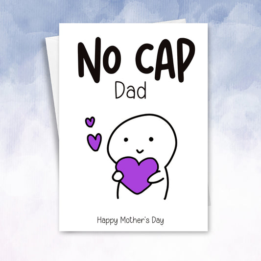 Teen/kid Father's Day alpha sigma no cap pops dad card