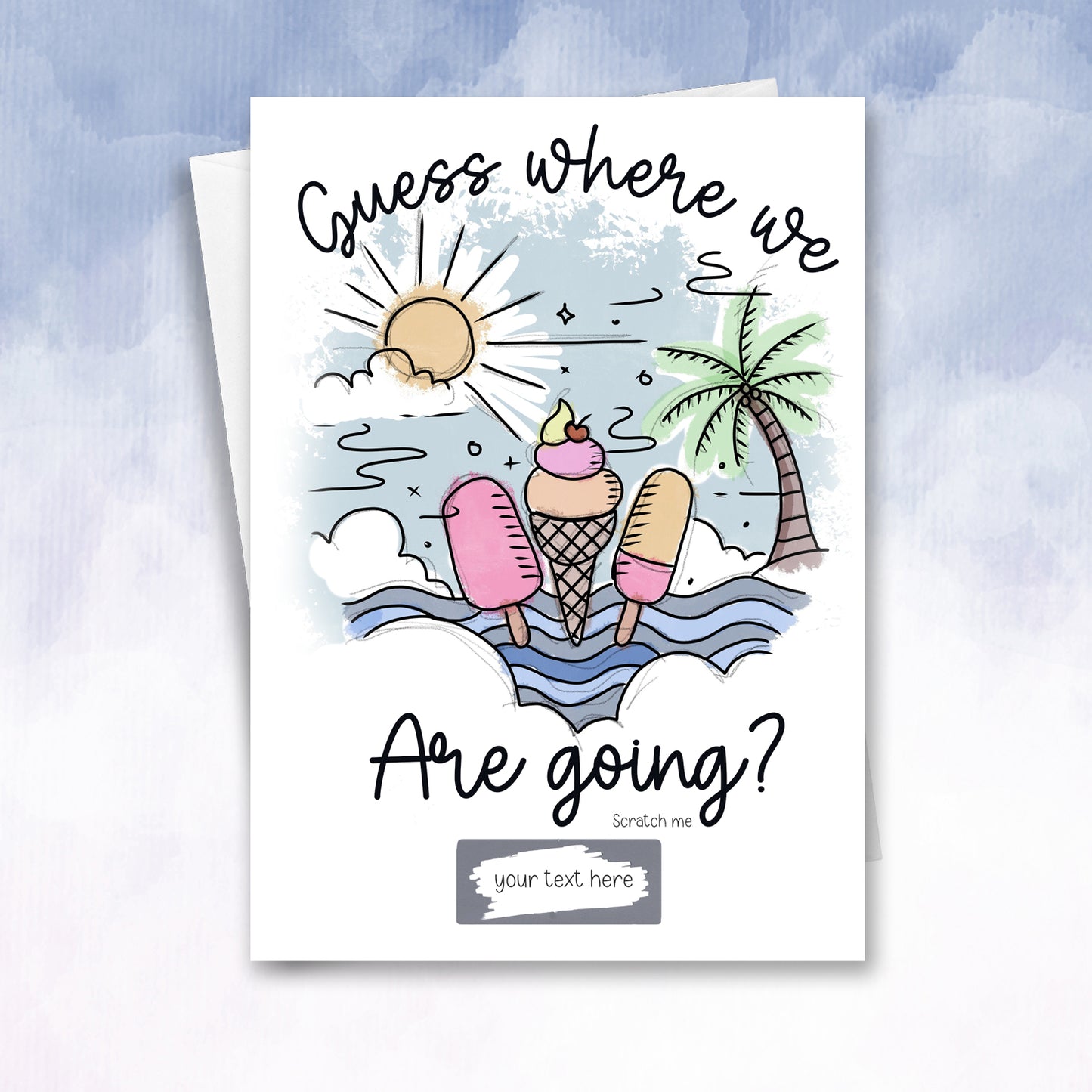 Guess Where we are going on holiday reveal Scratch card - 2f75e5-2