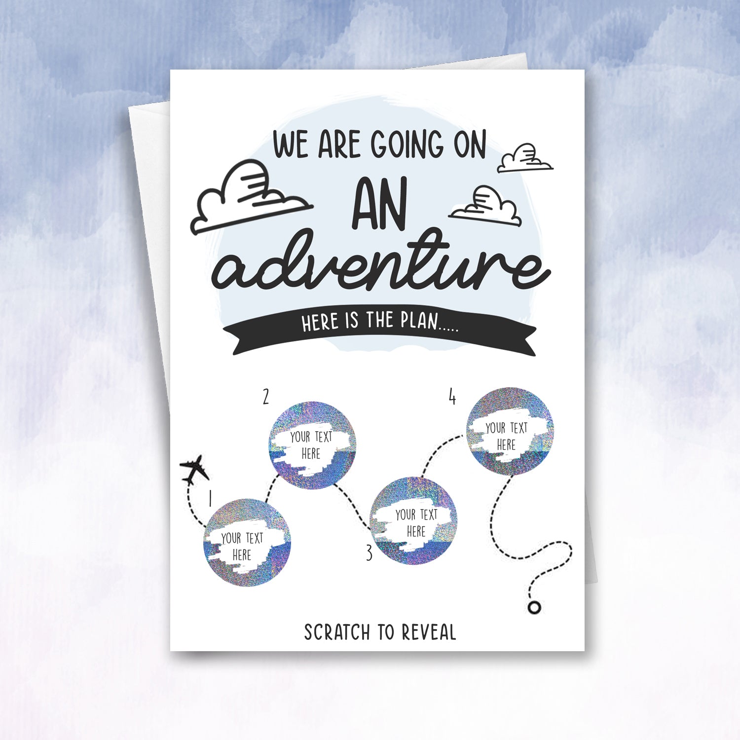 Holiday Itinerary Reveal Experience Scratch Off Reveal Card - 2f75e5-2