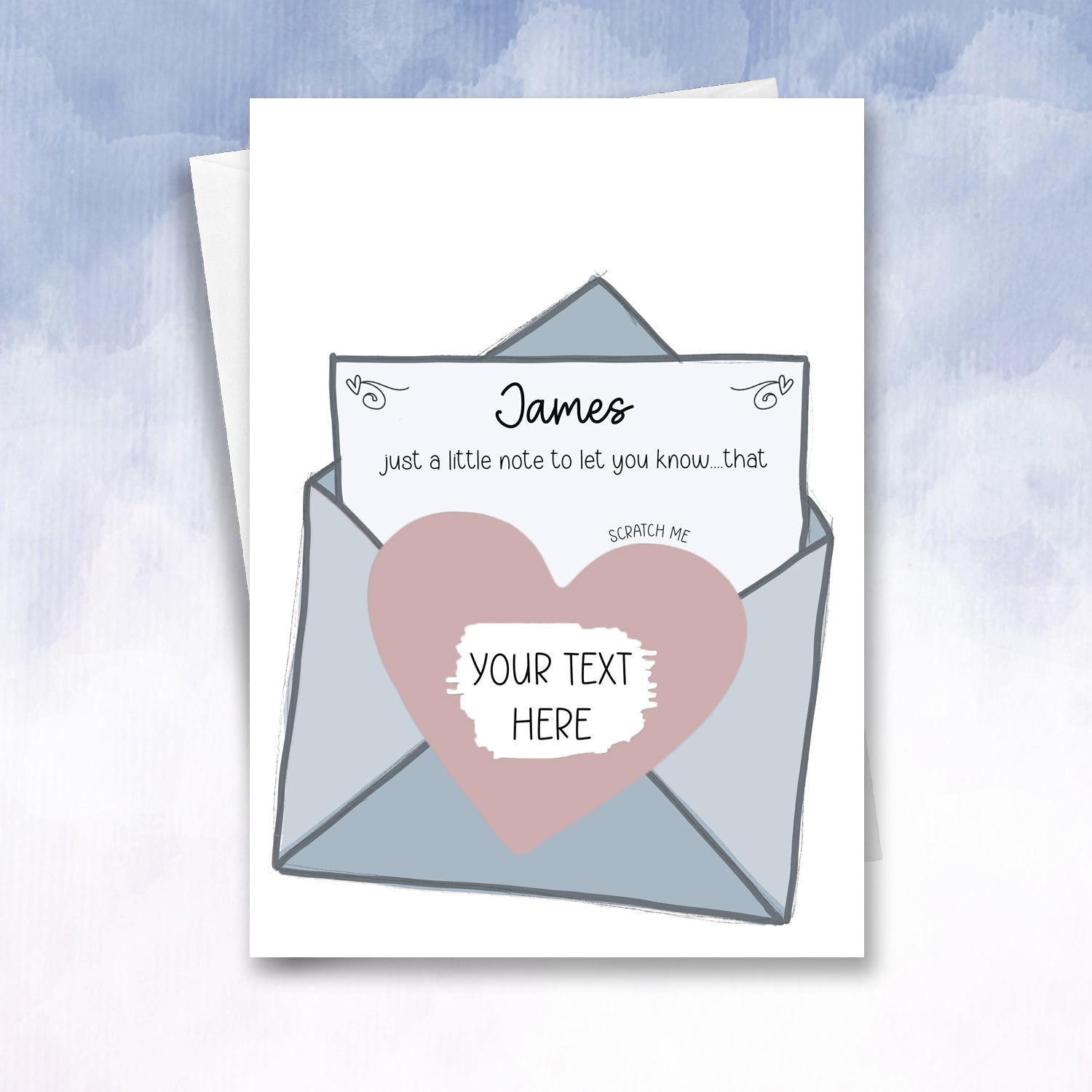 Just a little note Scratch Personalised Card - 2f75e5-2