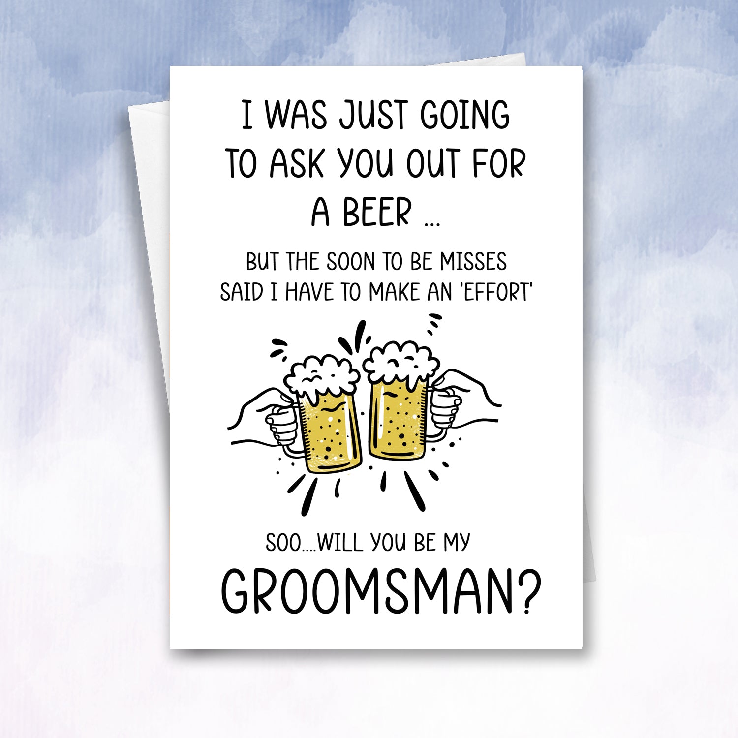 Just going to ask you out for a beer best man Proposal greeting card - 2f75e5-2