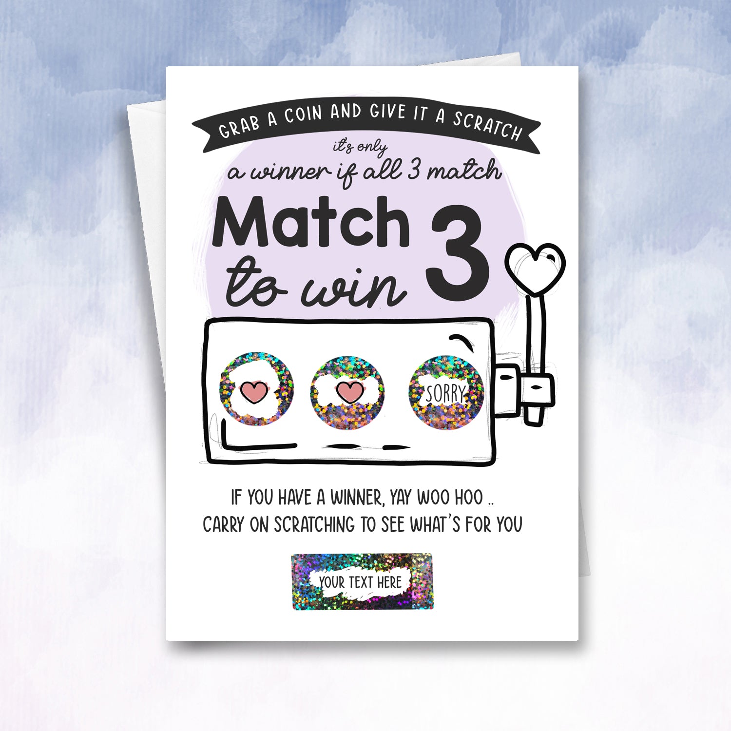 Lottery Scratch Match Reveal Gift Card Winner or Loser - 2f75e5-2