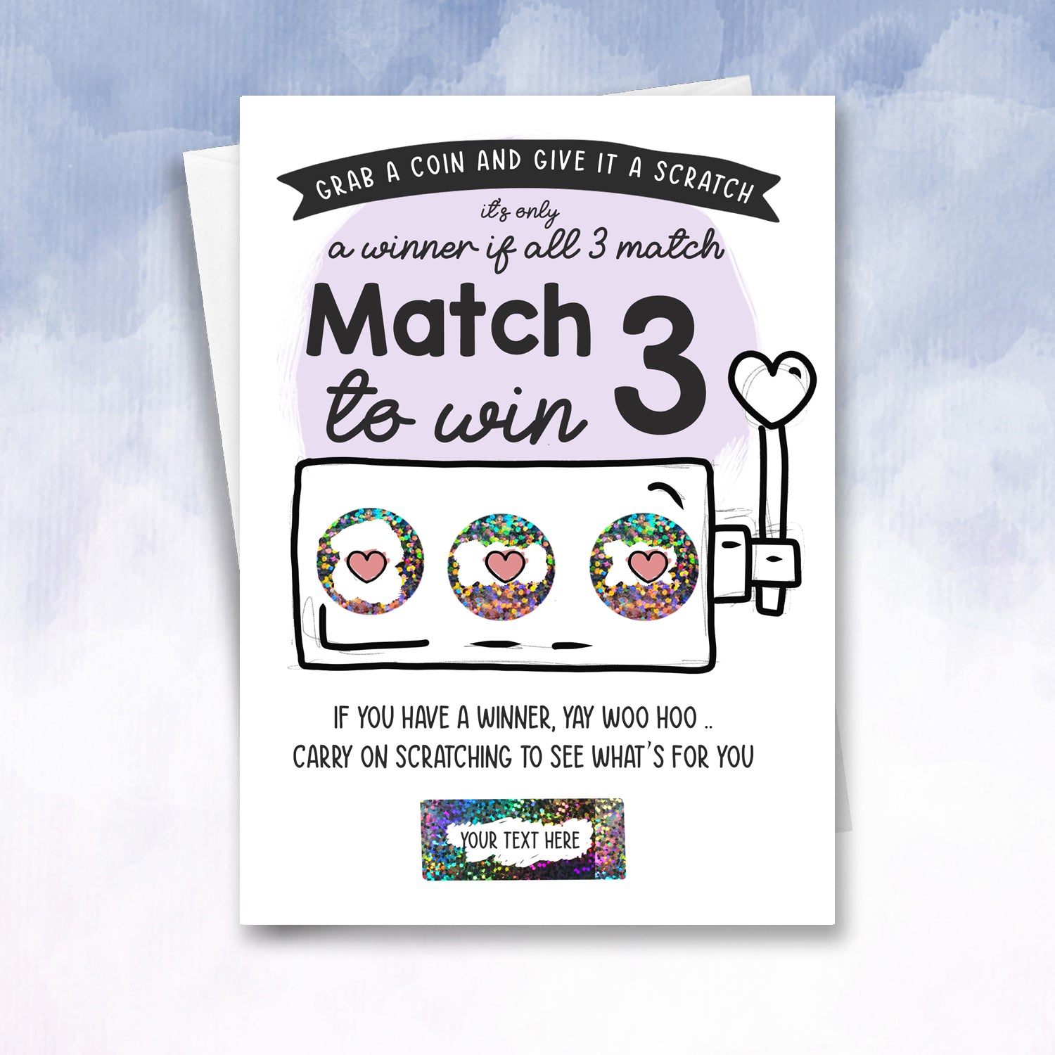 Lottery Scratch Match Reveal Gift Card Winner or Loser - 2f75e5-2