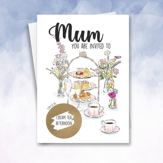 Mother's day scratch off card cream tea dinner out mothers day meal