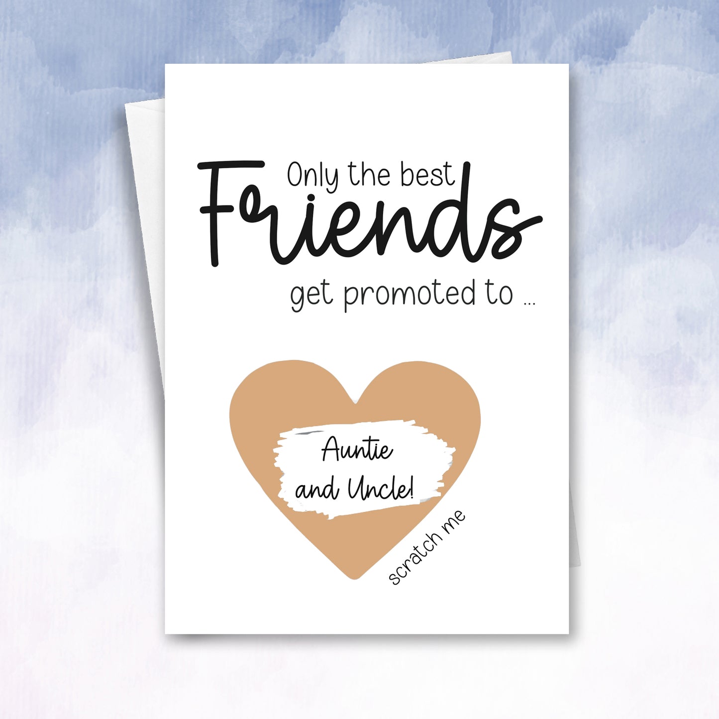 Only Best Friends Get Promoted to Auntie Uncle Pregnancy Reveal Scratch  Card - 2f75e5-2