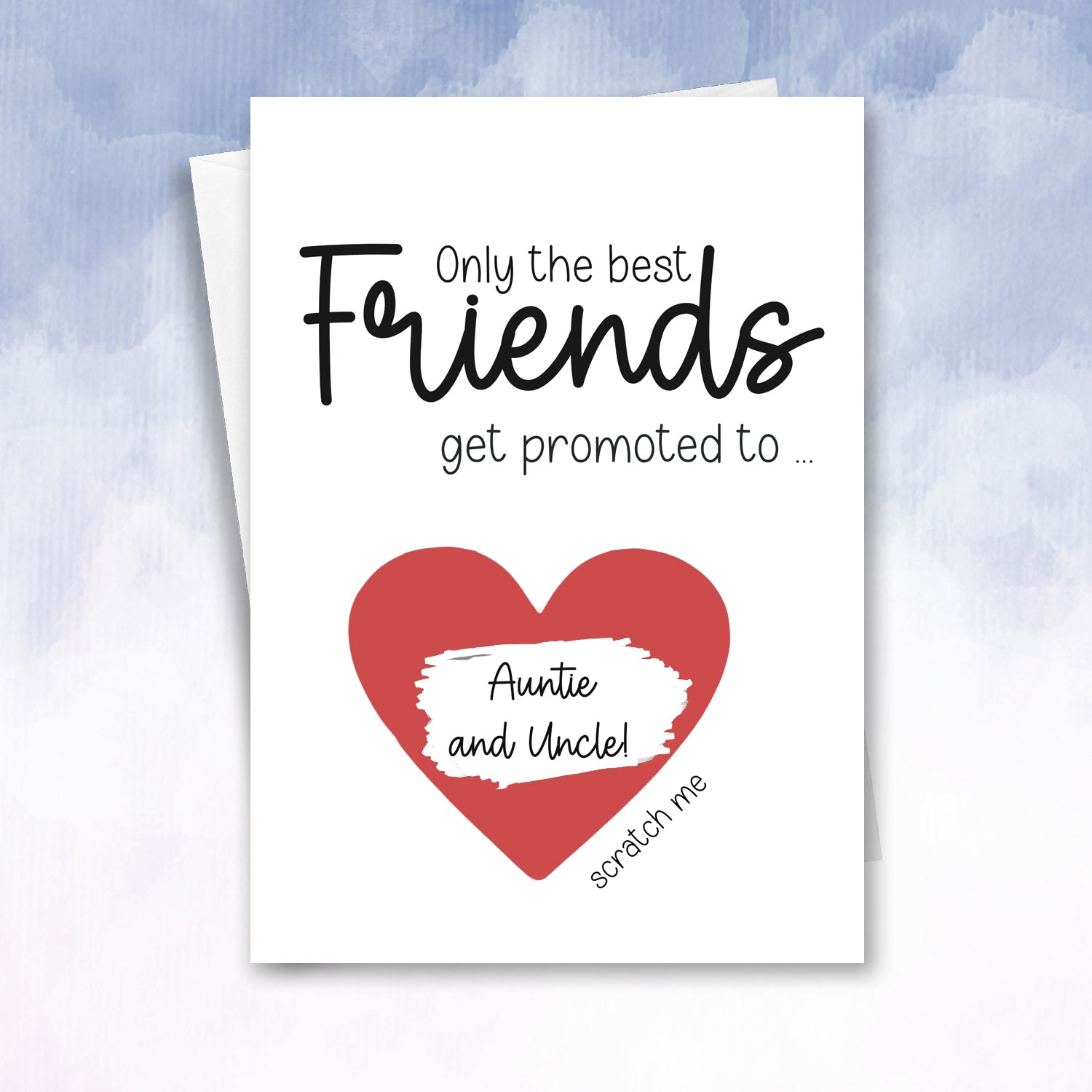 Only Best Friends Get Promoted to Auntie Uncle Pregnancy Reveal Scratch  Card - 2f75e5-2