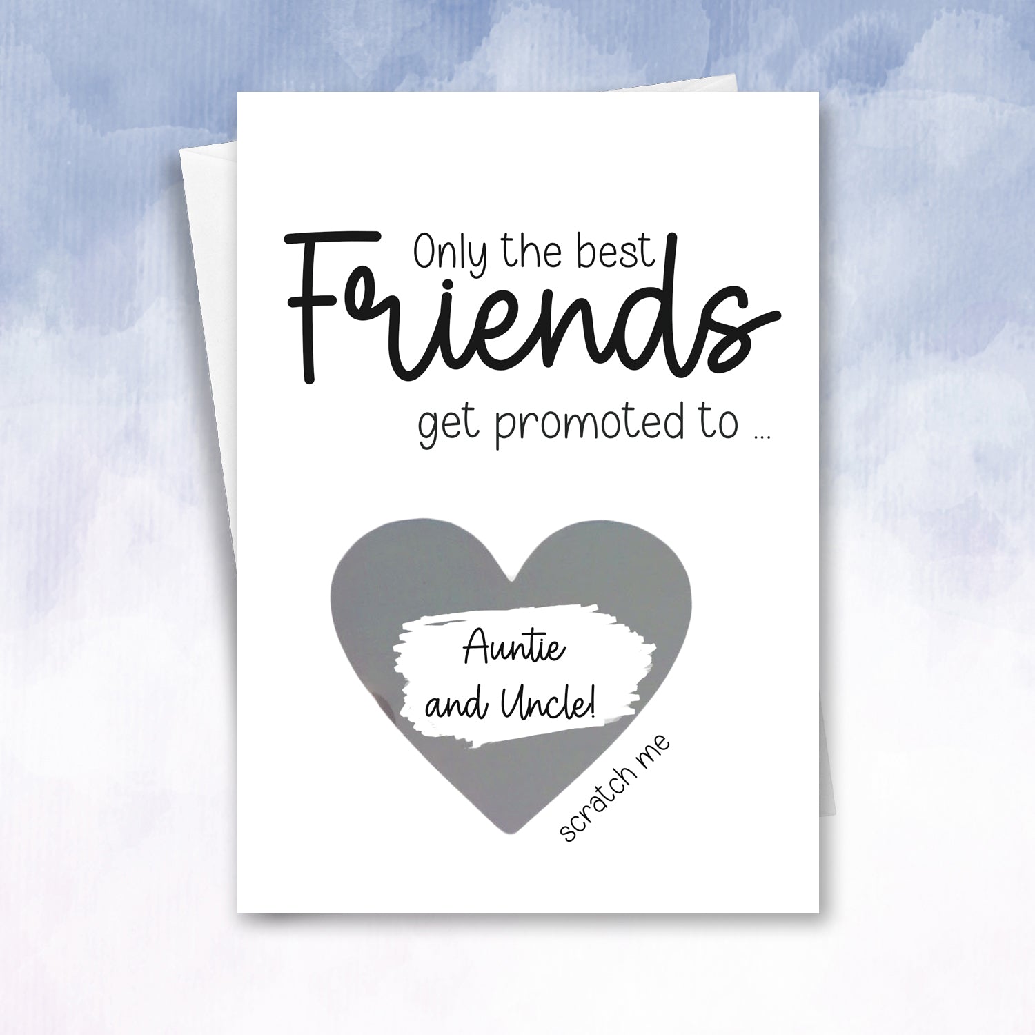 Only Best Friends Get Promoted to Auntie Uncle Pregnancy Reveal Scratch  Card - 2f75e5-2