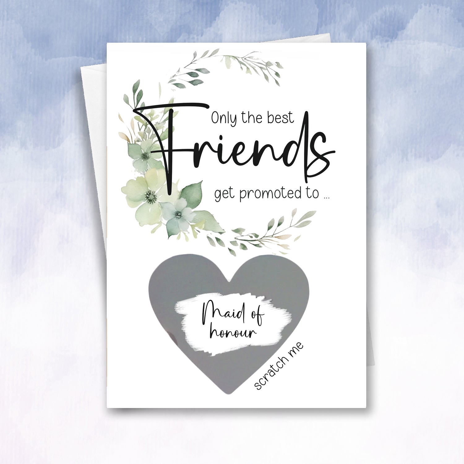 Only the best friends get promoted to Bridesmaid Personalised Card - 2f75e5-2