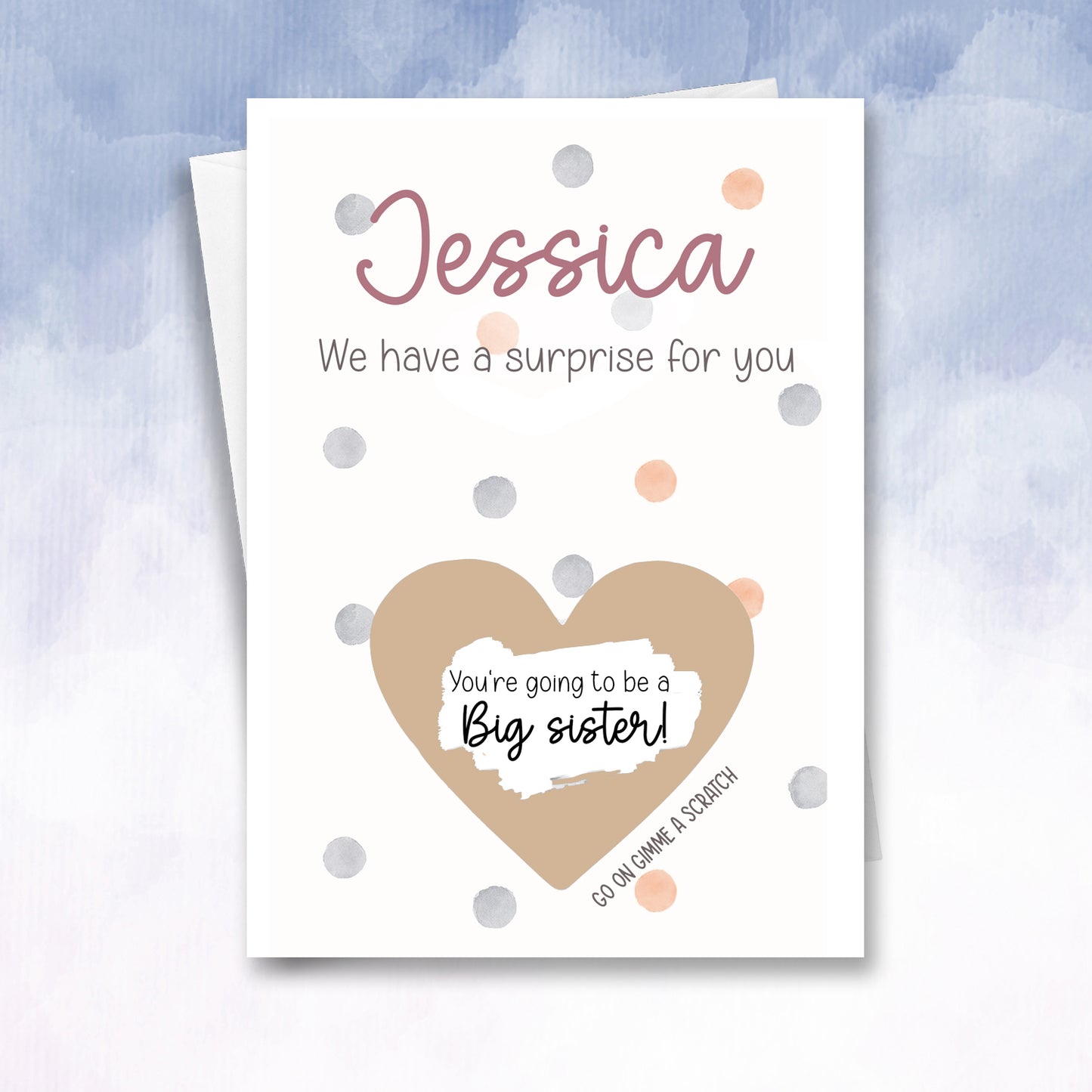 You're going to be a big sister Reveal Scratch Card