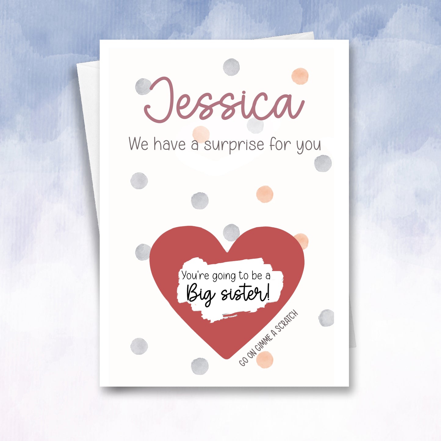 You're going to be a big sister Reveal Scratch Card