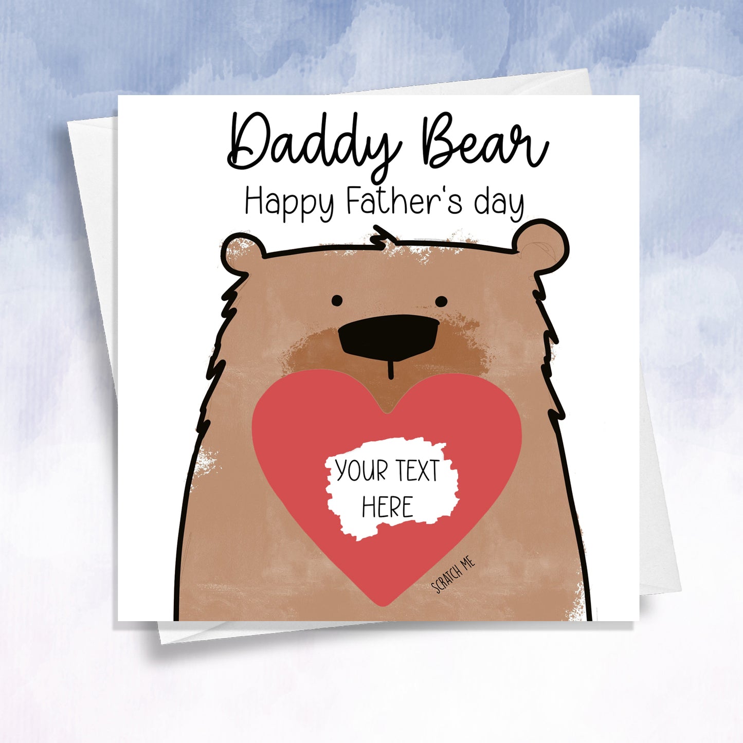 Personalised Daddy bear Scratch Off card - 2f75e5-2