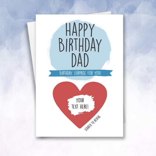 Personalised Scratch off Birthday Card for Dad - 2f75e5-2