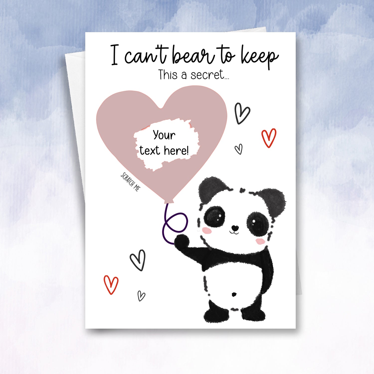 Personalised Scratch off Panda Love you card - 2f75e5-2