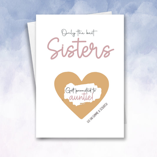 Promoted to Auntie Scratch off Reveal card - 2f75e5-2