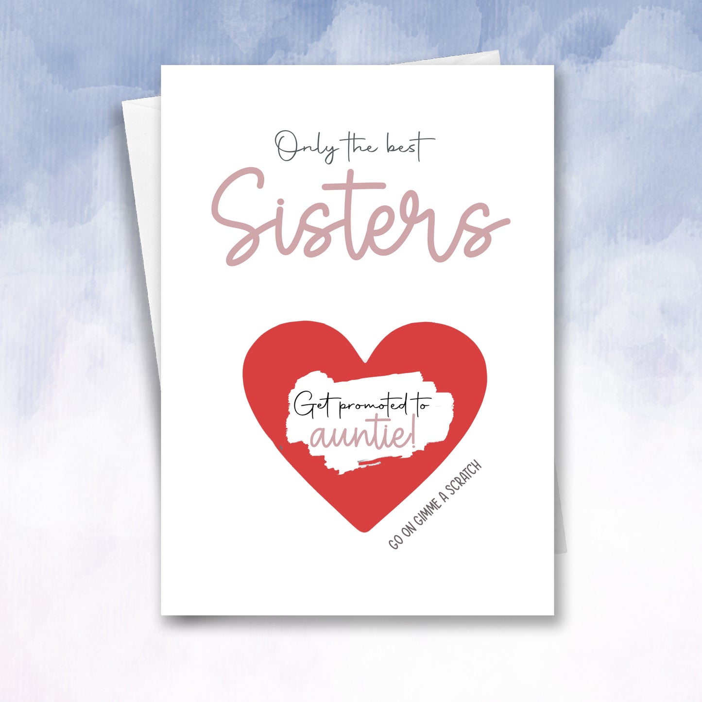 Promoted to Auntie Scratch off Reveal card - 2f75e5-2