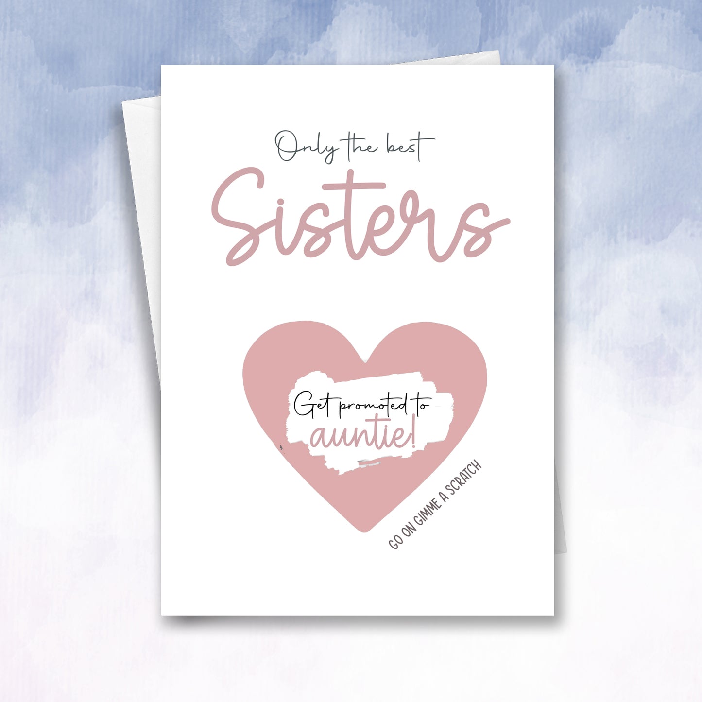 Promoted to Auntie Scratch off Reveal card - 2f75e5-2