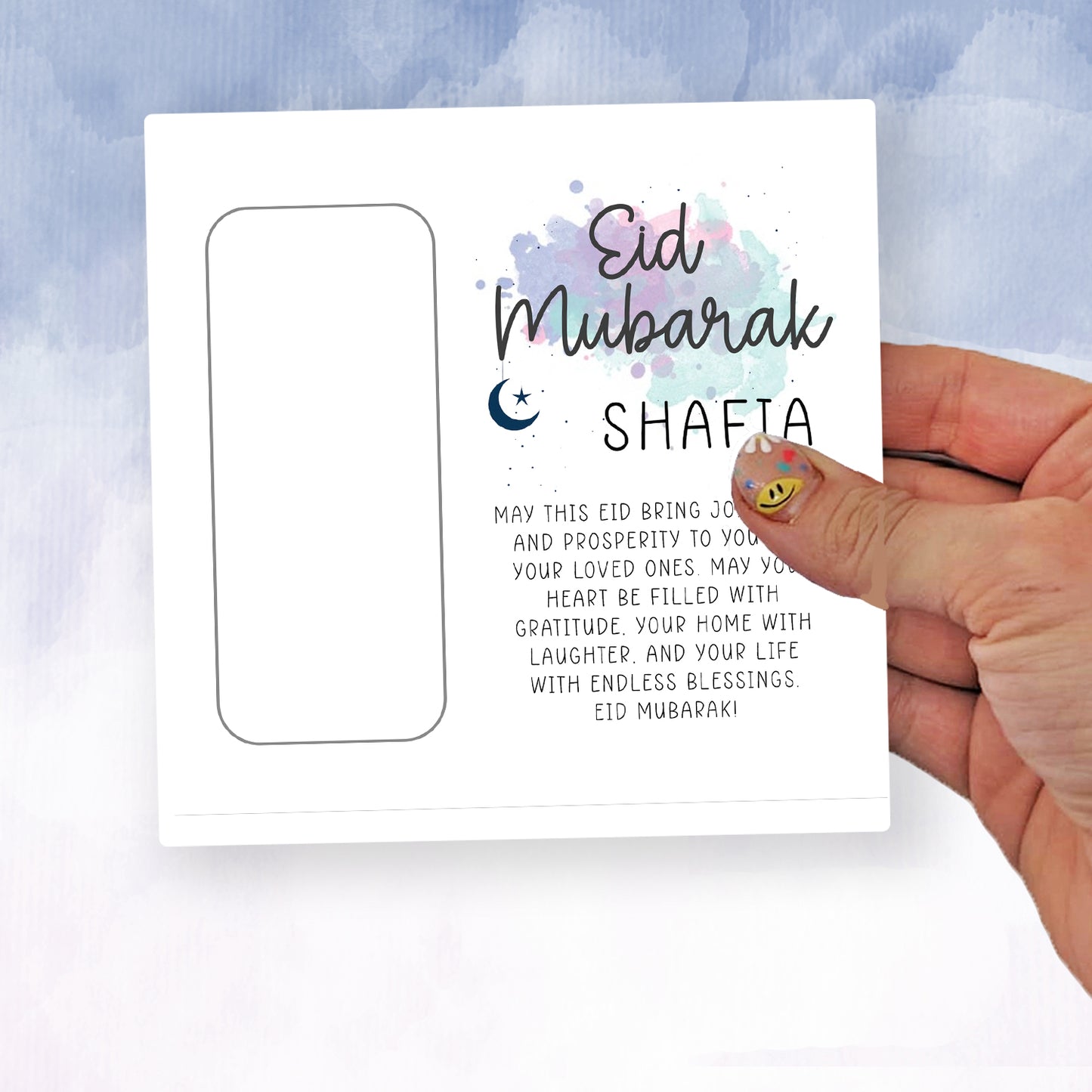 Personalised Eid Money Wallet – Eid Mubarak Gift Card & Holder for Kids or Adults