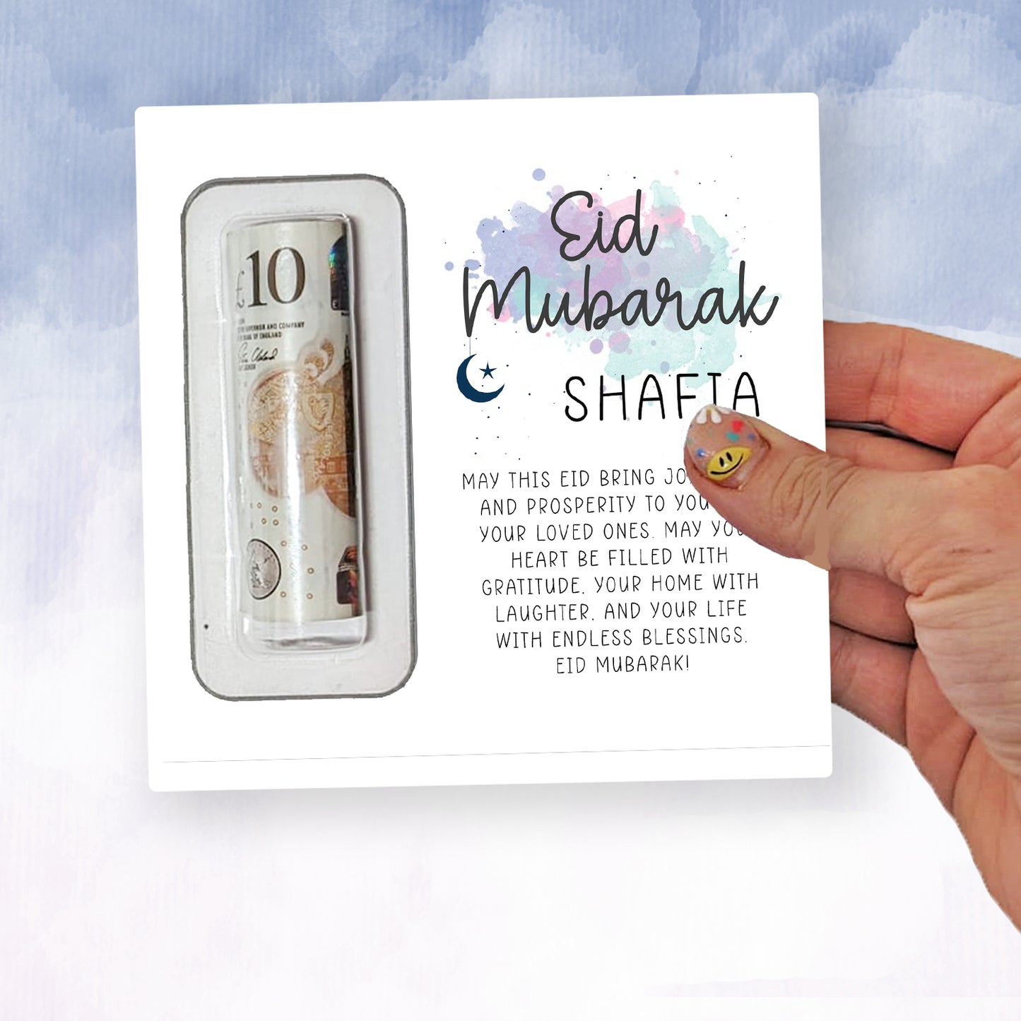 Personalised Eid Money Wallet – Eid Mubarak Gift Card & Holder for Kids or Adults