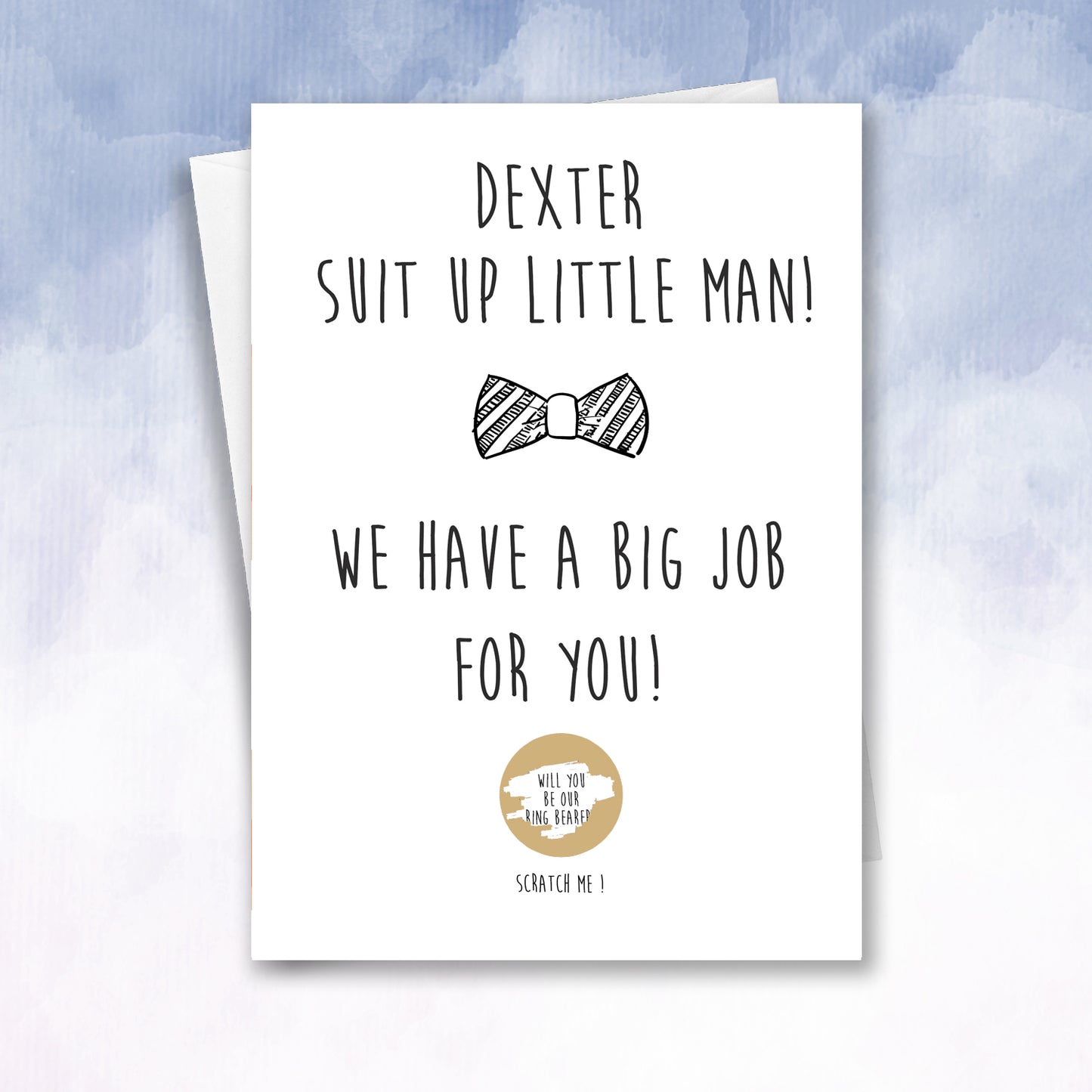 Ring bearer Proposal Scratch Off Personalised Card - 2f75e5-2