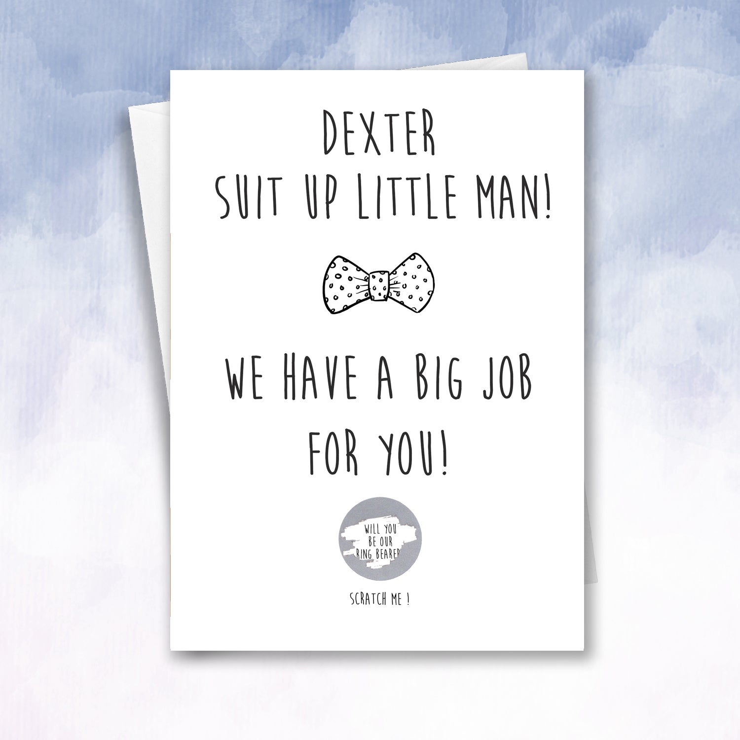 Ring bearer Proposal Scratch Off Personalised Card - 2f75e5-2