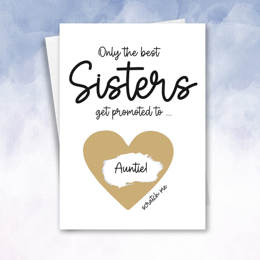 Sister Promoted to Auntie Scratch off card - 2f75e5-2