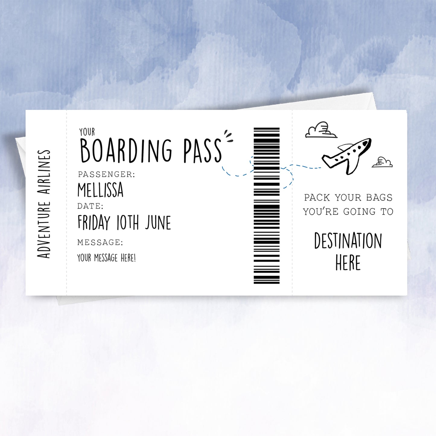 Travel Boarding Pass Holiday Card - 2f75e5-2