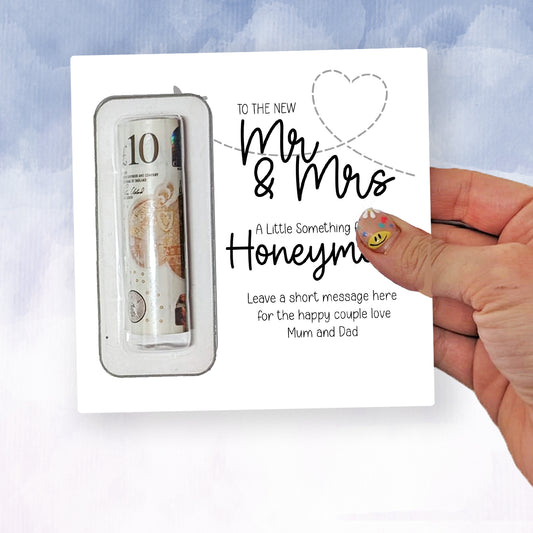 Personalised Mr and Mrs Wedding Gift Ideas – Money Wallet for Couple – Wedding Cash Present