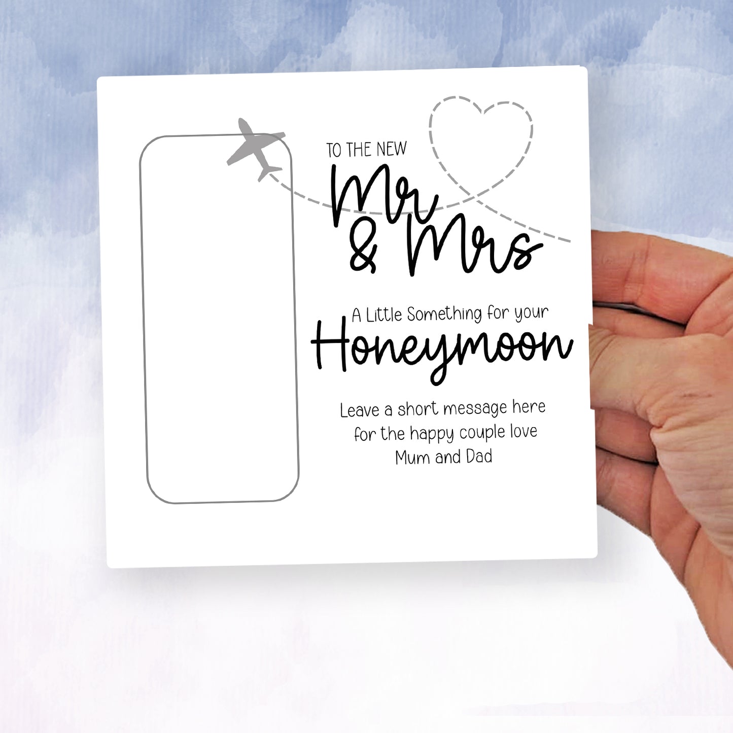 Personalised Mr and Mrs Wedding Gift Ideas – Money Wallet for Couple – Wedding Cash Present