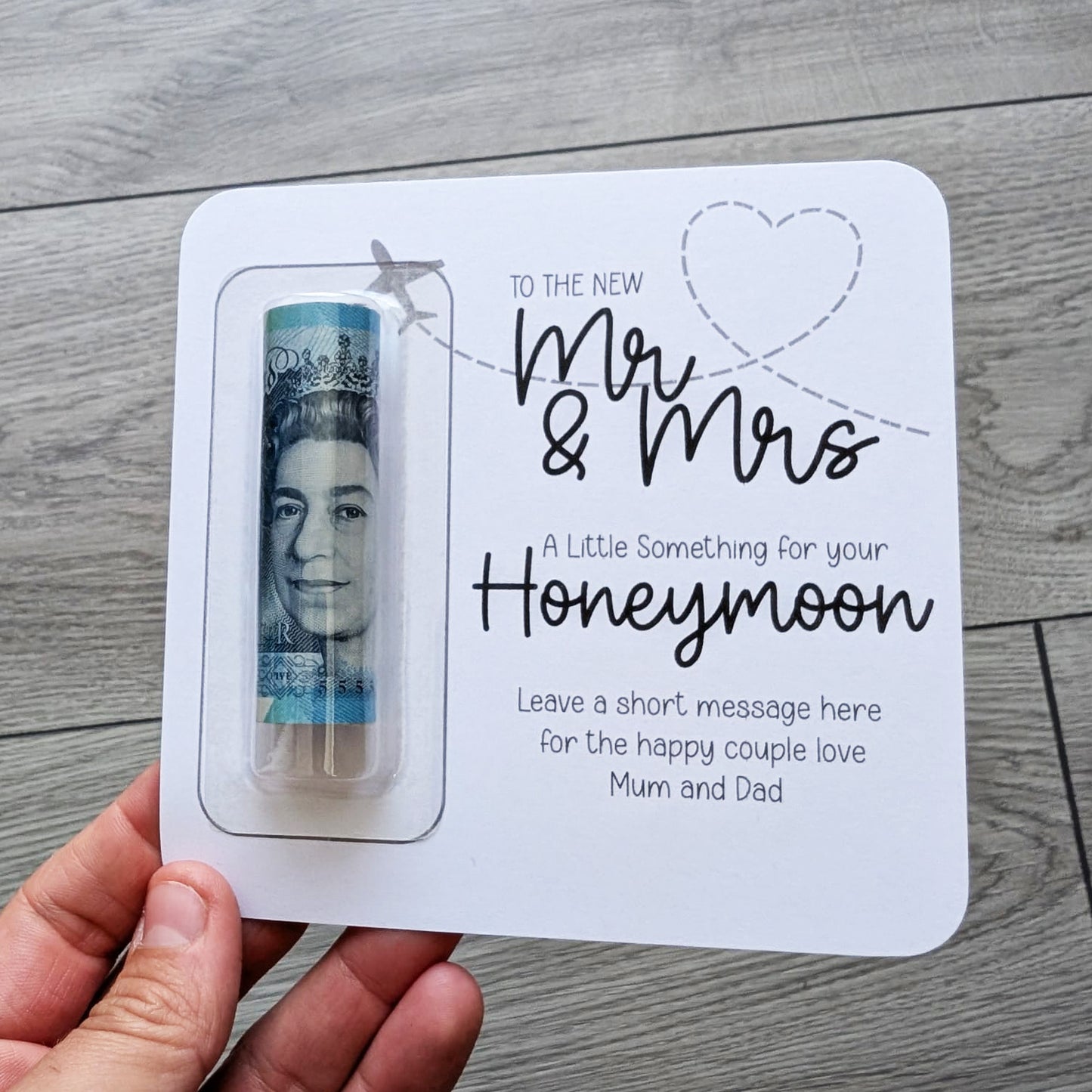 Personalised Mr and Mrs Wedding Gift Ideas – Money Wallet for Couple – Wedding Cash Present