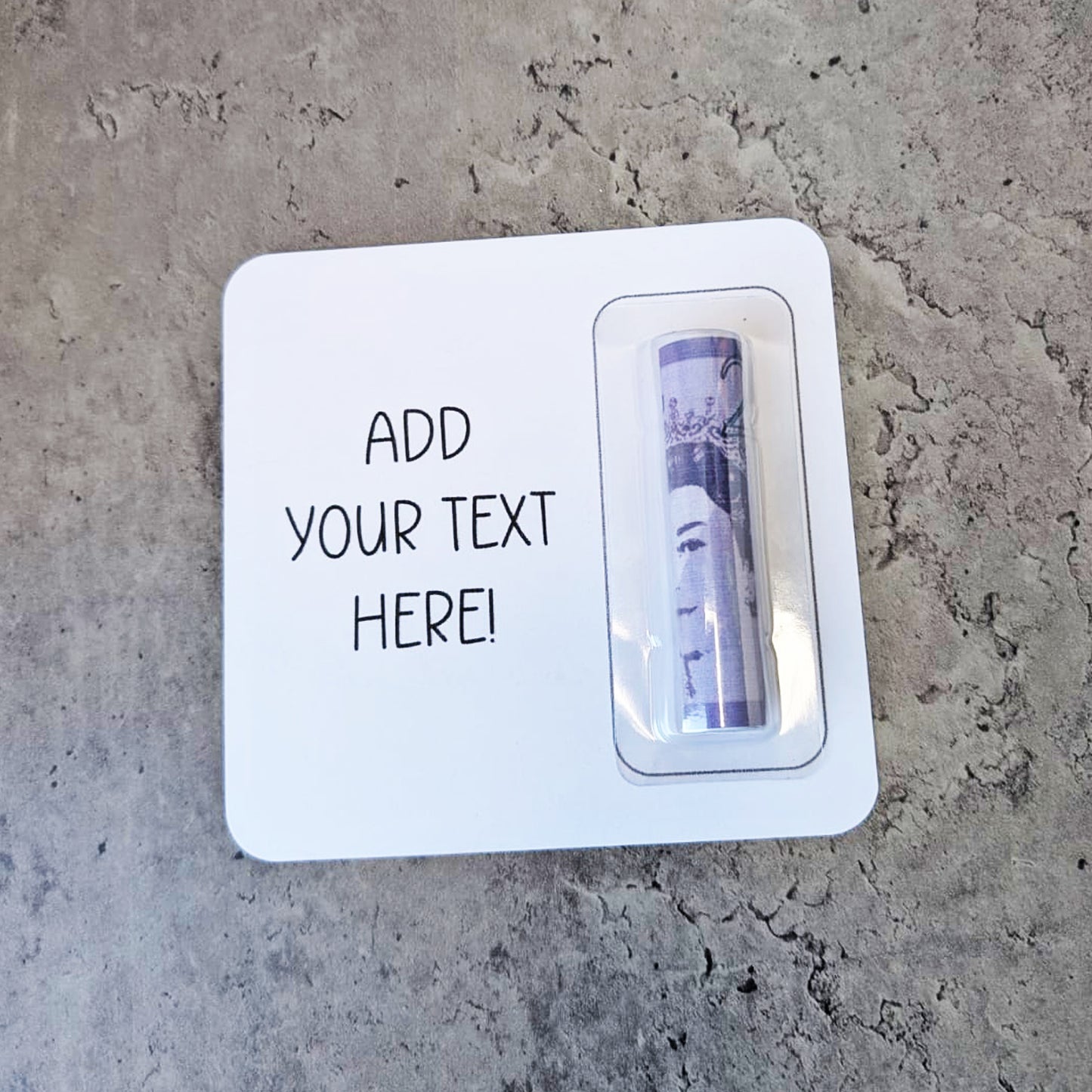 Personalised Money Wallet, birthday anniversary holiday money iou - cash i owe Create your own money card